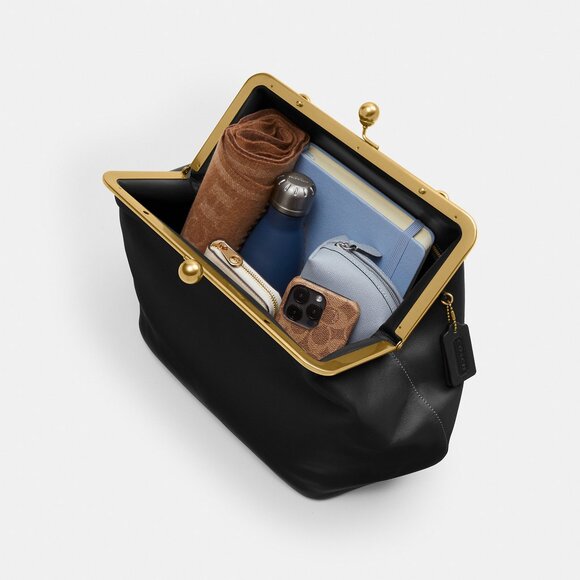 Coach Large Kisslock Frame Bag Designer Crossbody - Picture 8 of 8